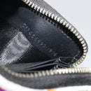 SAINT LAURENT Coin Purse Canvas Multicolor Silver Auth YKZ1018A-11
