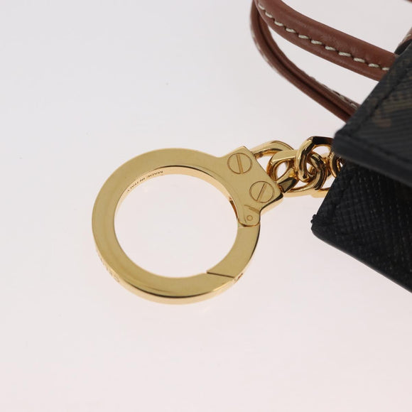 CELINE Triomphe Canvas Micro Vertical Cabas Charm PVC Brown Gold Auth YKZ1019M