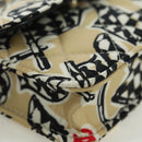 CHANEL Matelasse Checker Flag Chain Pouch Cotton Beige CC Auth YKZ1020SAM-14