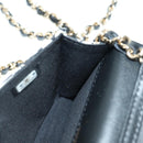 CHANEL Matelasse Checker Flag Chain Pouch Cotton Beige CC Auth YKZ1020SAM-20