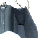 CHANEL Matelasse Checker Flag Chain Pouch Cotton Beige CC Auth YKZ1020SAM-21