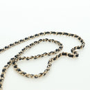 CHANEL Matelasse Checker Flag Chain Pouch Cotton Beige CC Auth YKZ1020SAM-8