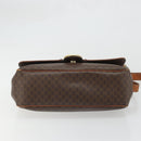 CELINE Macadam Canvas Circle Shoulder Bag PVC Leather Brown Gold Auth YKZ1025-5