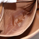 CELINE Macadam Canvas Hand Bag PVC Leather Brown Gold Auth YKZ1026-21