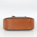 CELINE Macadam Canvas Hand Bag PVC Leather Brown Gold Auth YKZ1026-5