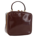 GUCCI Bamboo Hand Bag Patent leather Brown Gold 000 270 0323 Auth YKZ1028-1