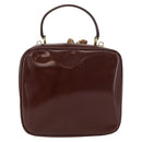 GUCCI Bamboo Hand Bag Patent leather Brown Gold 000 270 0323 Auth YKZ1028-13