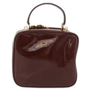 GUCCI Bamboo Hand Bag Patent leather Brown Gold 000 270 0323 Auth YKZ1028-2