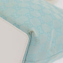 GUCCI GG Canvas Tote Bag Light Blue Gold 002 1099 Auth YKZ1032-16