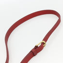 Coach Hand Bag Leather 2way Red Gold Auth YKZ1034-15