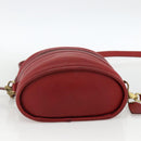 Coach Hand Bag Leather 2way Red Gold Auth YKZ1034-5