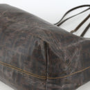 FENDI Zucca Canvas Tote Bag Black Brown Auth YKZ1039-9