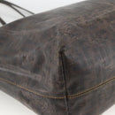 FENDI Zucca Canvas Tote Bag Black Brown Auth YKZ1039-14