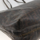 FENDI Zucca Canvas Tote Bag Black Brown Auth YKZ1039-16