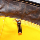 FENDI Zucca Canvas Tote Bag Black Brown Auth YKZ1039-19