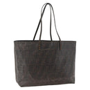 FENDI Zucca Canvas Tote Bag Black Brown Auth YKZ1039-1