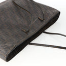 FENDI Zucca Canvas Tote Bag Black Brown Auth YKZ1039-6