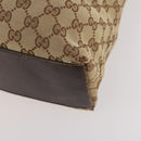 GUCCI GG Canvas Web Sherry Line Tote Bag Beige Red Green 131233 Auth YKZ1044-9