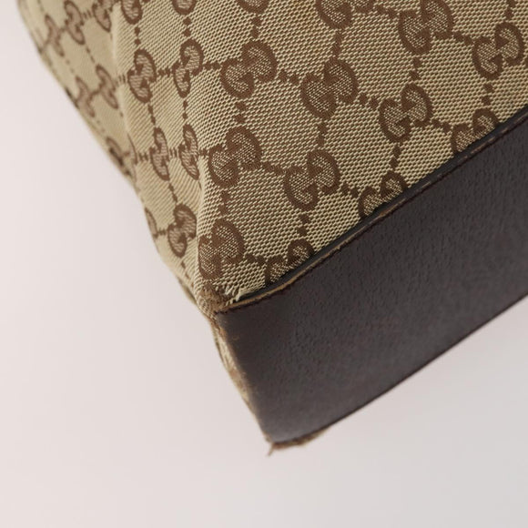 GUCCI GG Canvas Web Sherry Line Tote Bag Beige Red Green 131233 Auth YKZ1044