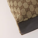 GUCCI GG Canvas Web Sherry Line Tote Bag Beige Red Green 131233 Auth YKZ1044-16