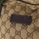 GUCCI GG Canvas Web Sherry Line Tote Bag Beige Red Green 131233 Auth YKZ1044-17