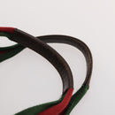GUCCI GG Canvas Web Sherry Line Tote Bag Beige Red Green 131233 Auth YKZ1044-8