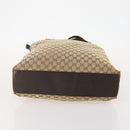 GUCCI GG Canvas Web Sherry Line Tote Bag Beige Red Green 131233 Auth YKZ1044-5