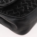 BALLY Shoulder Bag Leather Black Gold Auth YKZ1046-9