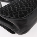 BALLY Shoulder Bag Leather Black Gold Auth YKZ1046-15