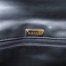 BALLY Shoulder Bag Leather Black Gold Auth YKZ1046-18