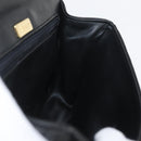 BALLY Shoulder Bag Leather Black Gold Auth YKZ1046-19