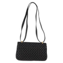 BALLY Shoulder Bag Leather Black Gold Auth YKZ1046-2