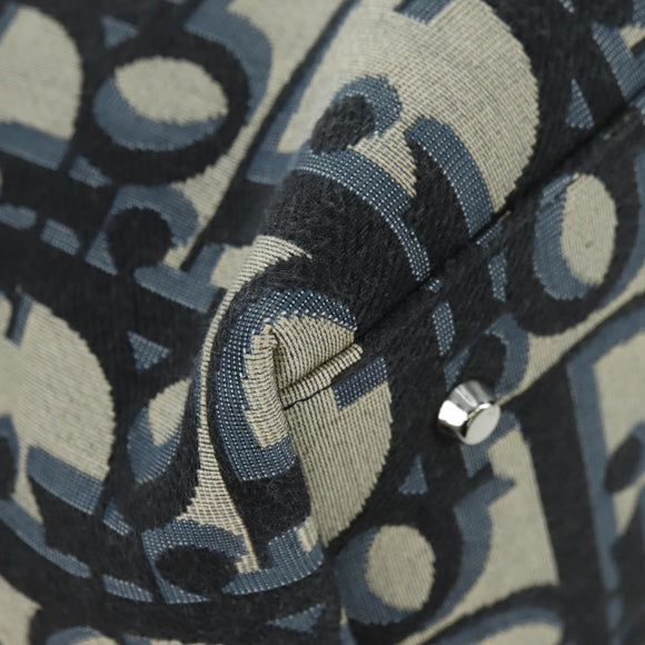 Christian Dior Trotter Canvas Weekender 40 Bag 2way Navy Silver Auth YKZ1047SAM