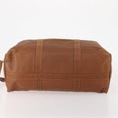 Coach Boston Bag Leather 2way Brown Gold Auth YKZ1048-5
