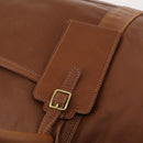 Coach Boston Bag Leather 2way Brown Gold Auth YKZ1048-19