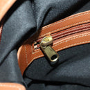 Coach Boston Bag Leather 2way Brown Gold Auth YKZ1048-23