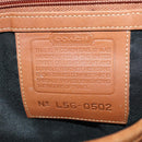 Coach Boston Bag Leather 2way Brown Gold Auth YKZ1048-12