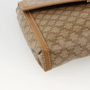 CELINE Macadam Canvas Shoulder Bag PVC Beige Gold Auth YKZ1049A-14