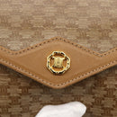 CELINE Macadam Canvas Shoulder Bag PVC Beige Gold Auth YKZ1049A-17