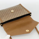 CELINE Macadam Canvas Shoulder Bag PVC Beige Gold Auth YKZ1049A-18