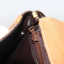 CELINE Macadam Canvas Shoulder Bag PVC Beige Gold Auth YKZ1049A-22
