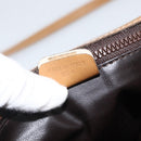 CELINE Macadam Canvas Shoulder Bag PVC Beige Gold Auth YKZ1049A-12