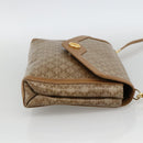 CELINE Macadam Canvas Shoulder Bag PVC Beige Gold Auth YKZ1049A-4
