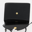 BALLY Hand Bag Leather 2way Black Gold Auth YKZ1052-20