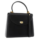 BALLY Hand Bag Leather 2way Black Gold Auth YKZ1052-1