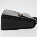 BALLY Hand Bag Leather 2way Black Gold Auth YKZ1052-3