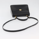 BALLY Hand Bag Leather 2way Black Gold Auth YKZ1052-8