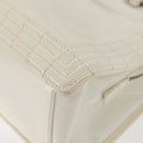 CHANEL Chain Boy Chanel Bag Patent leather White Silver CC Auth YKZ1054A-14