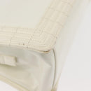 CHANEL Chain Boy Chanel Bag Patent leather White Silver CC Auth YKZ1054A-15