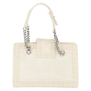 CHANEL Chain Boy Chanel Bag Patent leather White Silver CC Auth YKZ1054A-2